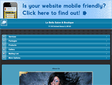 Tablet Screenshot of lebellasalon.com